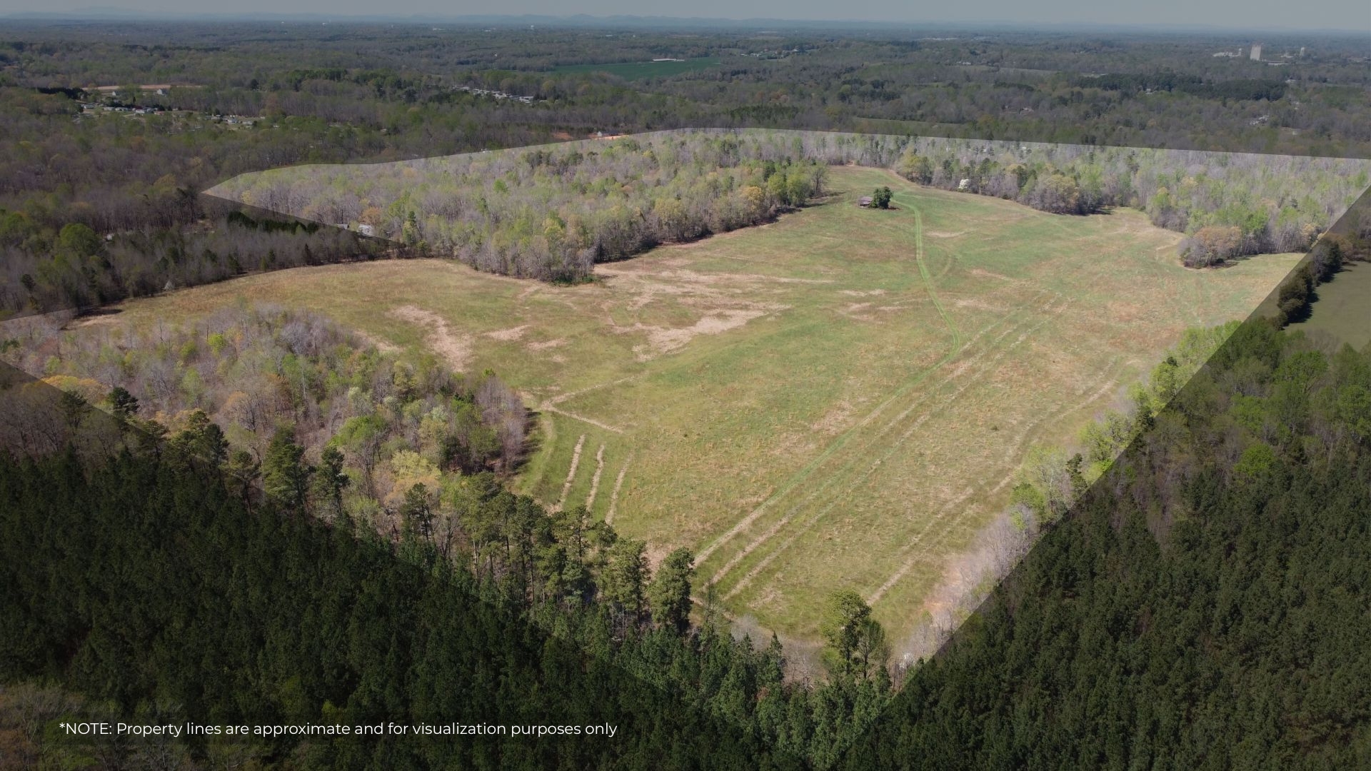 NOTE Property lines are approximate and for visualization purposes only